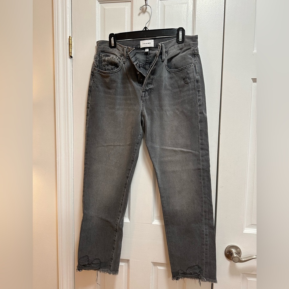 Frame Le Original high rise straight fit cropped. NWT